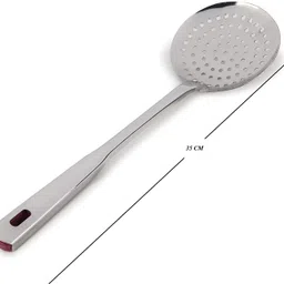 cryzone Ladle/Karchi & Basting/Serving Spoon & Skimmer/Colander/Strainer for Cooking Stainless Steel Serving Spoon Set image 4
