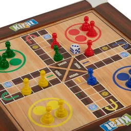 kirat 2 in 1 Wooden Chess and Ludo Game Set for Indoor and Outdoor use ( 100% Made in India Product ) (Multi Colour) Educational Board Games image 5