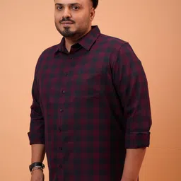 highlander Men Relaxed Fit Fit Checkered Spread Collar Casual Shirt image 4