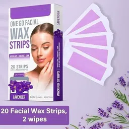 klaty Facial Wax Strips | Face,Upper Lip,Under Arms & Chin Facial Wax |Lavender 16 Strips-picture-22