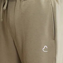 being human Men Solid Dark Green Track Pants image 5