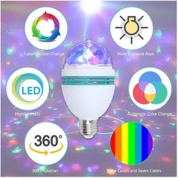 Jeko Auto Rotating 3W LED Crystal Ball Party Light Ceiling Lamp-picture-36