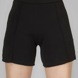 yunic29 Solid Women Black Regular Shorts image 3