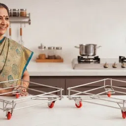 rbgiit Stainless Steel Kitchen Trolley image 1