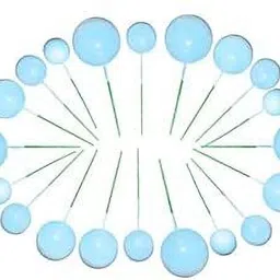 senarius Sky Blue Faux Ball image 2