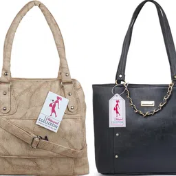 Women Beige, Black Messenger Bag-image-40