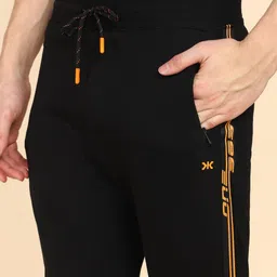 killer Men Solid Black Track Pants image 5
