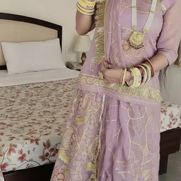 bherva tex Embroidered Semi Stitched Rajasthani Poshak image 2