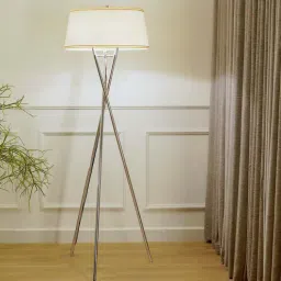 kapoor lampshades Chrome Shade Floor Lamp With Metal Base-picture-38