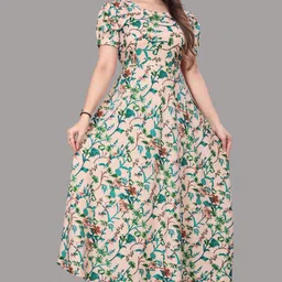 Women Maxi Green Full Length Dress-image-1