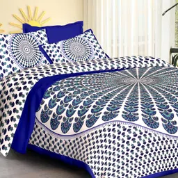 Cotton Double Flat 200 TC Printed Bedsheet-image-91