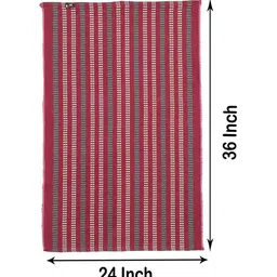 klotthe Pink Geometric Cotton 36x24 Inches Multipurpose Door Mat image 5
