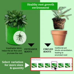 heliland 24*12*12 inch-pack 2 plastic grow bag, plant bags chedi, green bags for vegetables Grow Bag image 5