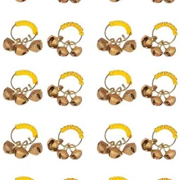 bhakti shringar Brass Ghungroos Rubber Kadi, Clapping Finger Ring || for Aarti, Bhajan, Pooja Ghungroo Bells-picture-29