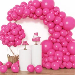 pbbs Solid Pink Balloons For Birthday Decoration, Anniversary Party, Baby Shower Balloon image 2