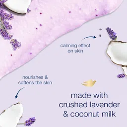 DOVE Exfoliating Body Polish Scrub Crushed Lavender & Coconut Milk for Dry Skin image 4