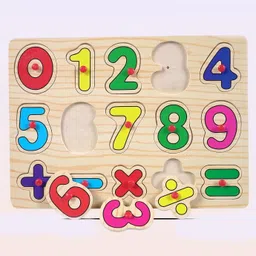 buy surety Creative Montessori Process Wooden 0to9 Counting Toys with Mathematical Sign image 1