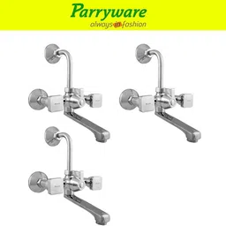 parryware Ritz Wall Mixer 2 in 1 with Overhead Shower Provision set of 3 pic 279 Wall Mixer with Overhead Shower Provision Wall Mixer Faucet-picture-15