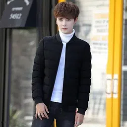 fashlook Men Self Design Puffer Jacket image 3