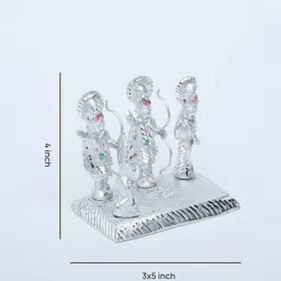 shribalajiarts Silver Aluminium Ram Darbar Frame image 2