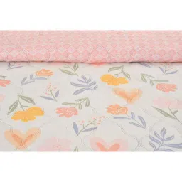 florida White Microfiber Floral 180 GSM Double Size Reversible Comforter image 2