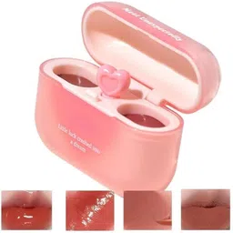 pink cheeks Earbuds lipstick Double Lip Gloss Mirror Finish (Pack of 2 ) image 2