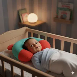 decronics Cotton Baby Pillow Pack of 1 Animals Soft Baby Neck Pillow for Newborns | Lightweight, Plush Support for Head & Neck-picture-10