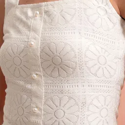 tokyo talkies Casual Sleeveless Solid Women White Top image 4