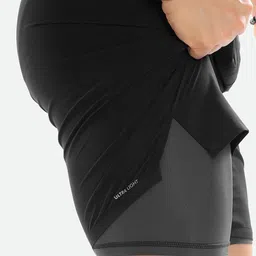 fuaark Solid Men Black Sports Shorts image 5