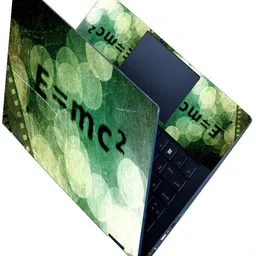 Anweshas HD Printed Full Panel Laptop Skin Sticker Vinyl Fits Size Upto 15.6 inches No Residue, Bubble Free - Emc2 Green Illustration Stretchable Vinyl - Easily Cover Corners Laptop Skin Compatible for 15.6 inch-picture-17
