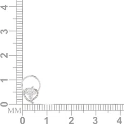 avsar Parina 14kt Cubic Zirconia White Gold Nose Wire image 3