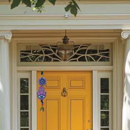 bzilo Evil Eye Wooden Wind Chime for Hanging Decorative Design And Color May Vary L26 Wood Windchime image 4