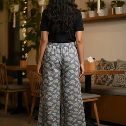 zayrahethnik Women Regular Fit Grey Cotton Blend Trousers image 2