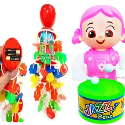 m s.toys Battery Musical Jhoomer Sound Toy Jhoomer with Drummer Rattle Toys for Kids, Rattle-picture-18
