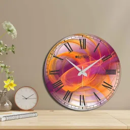 olive tree Luxury Multicolour Engineered Wood Wall Clock image 2