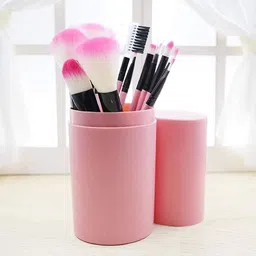thebestchoice pink brushes set of 12 with case-picture-25