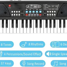 zenex store 37 key piano keyboard toy for kids with USB cable Recording With Mic-picture-44