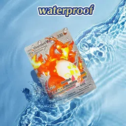 arniyavala Waterproof 55 pcs Silver Pokemon TCG Card Box V Series Vmax Gx Playing Card image 3