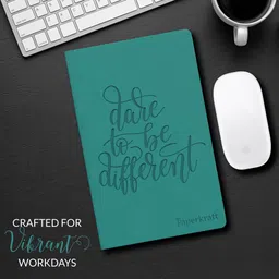 paperkraft Blue Debossed A5 Notebook Ruled 192 Pages image 5