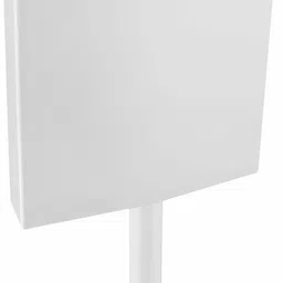 lipka Square PVC Flushing Cistern For Bathroom with PVC Pipe White Colour Side Handle Flush Tank image 3