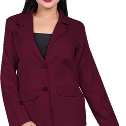 bluewears Women Solid Single Breasted Casual, Formal, Party, Festive & Wedding Blazer image 3