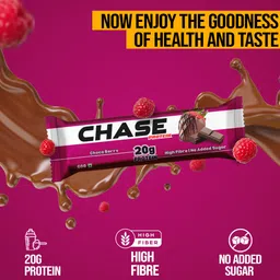 chase protein 20g Protein (Pack of 6) Isolate Whey | No Sugar | Gluten Free | High Fiber High Protein Bars image 5