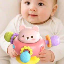 hexwell Baby Spinning Toy with Suction Cup - Teething Rattle Toys for Baby Teether image 4