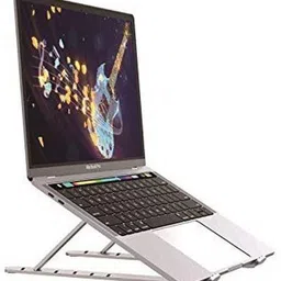 LUCKYY Adjustable Aluminum Portable Aluminium Desk Stand Laptop Stand with Adjustable Height Compatible with Universal Laptops-image-12