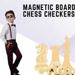 kaash Travel Chess Set with Folding Chessboard Game Educational Toys for Kids Design 4 25 cm Chess Board image 2