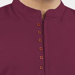 rafson Men Solid Cotton Blend Straight Kurta image 4