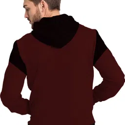 jugular Men Full Sleeve Color Block Hooded Sweatshirt image 2