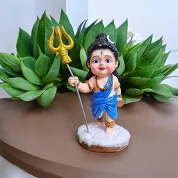 aneeket enterprises Blue Shiv Trishul Decorative Showpiece - 11 cm-picture-17