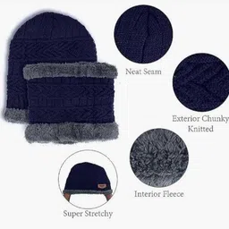 truflair Embellished, Printed, Self Design, Solid, Woven Beanie image 4