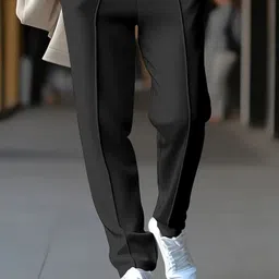 nb nicky boy Men Solid Black Track Pants-picture-19